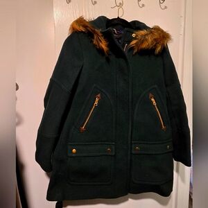 J crew chateau parka dark forest 6p